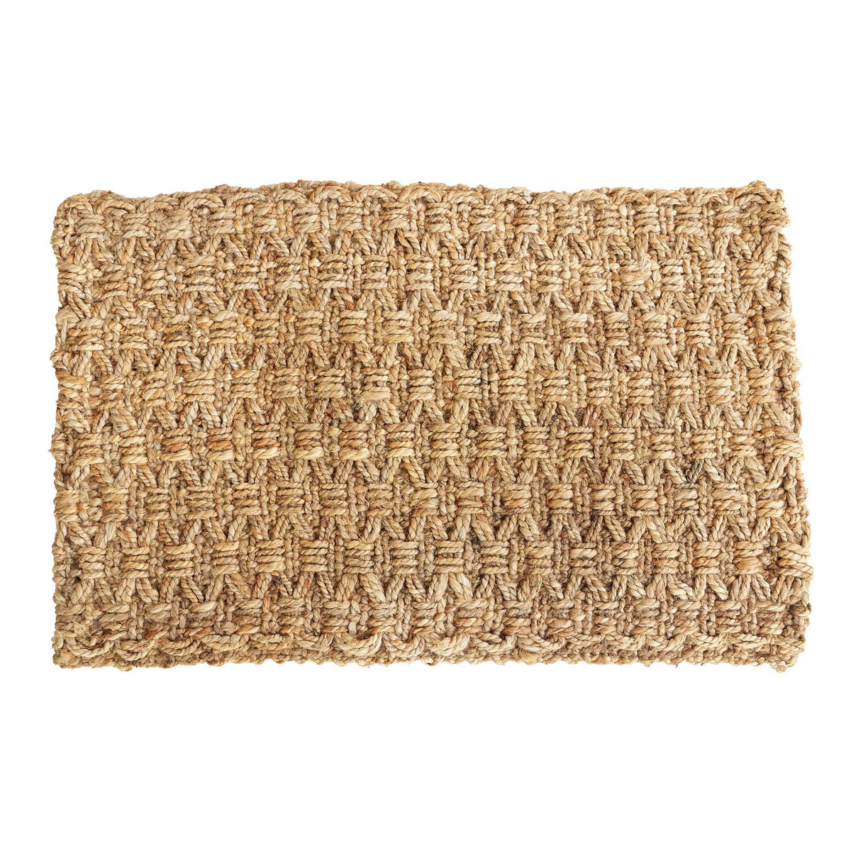 OnlyMat Knotted Luxe Mat - Braided and Knotted Mat - Hand Woven and Organic Braided Jute Mat