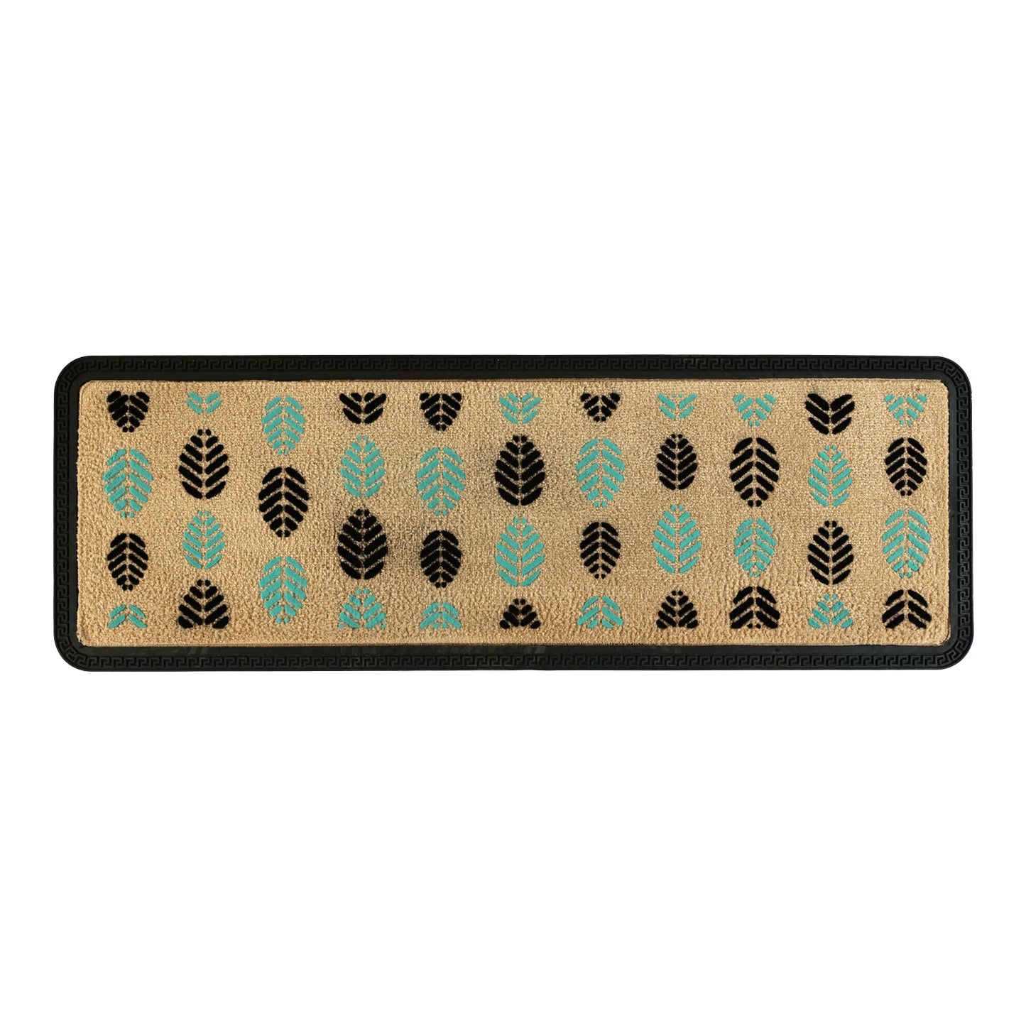 OnlyMat Luxury Soft Leaf Pattern Floor Mat - Beige, Bath Mat, Anti-Skid, Water Absorbing, 40cm x 120cm 45 x 75 cm, 40 x 60 cm