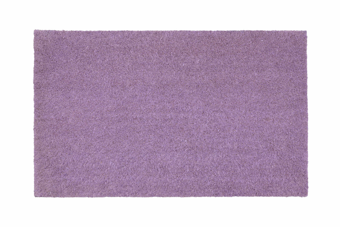 A plain purple colour coir entrance door mat with a PVC backing.