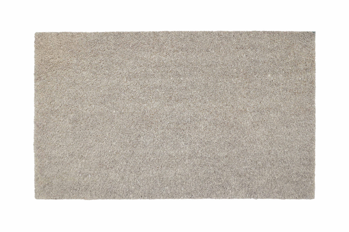 A plain grey colour coir entrance door mat with a PVC backing.