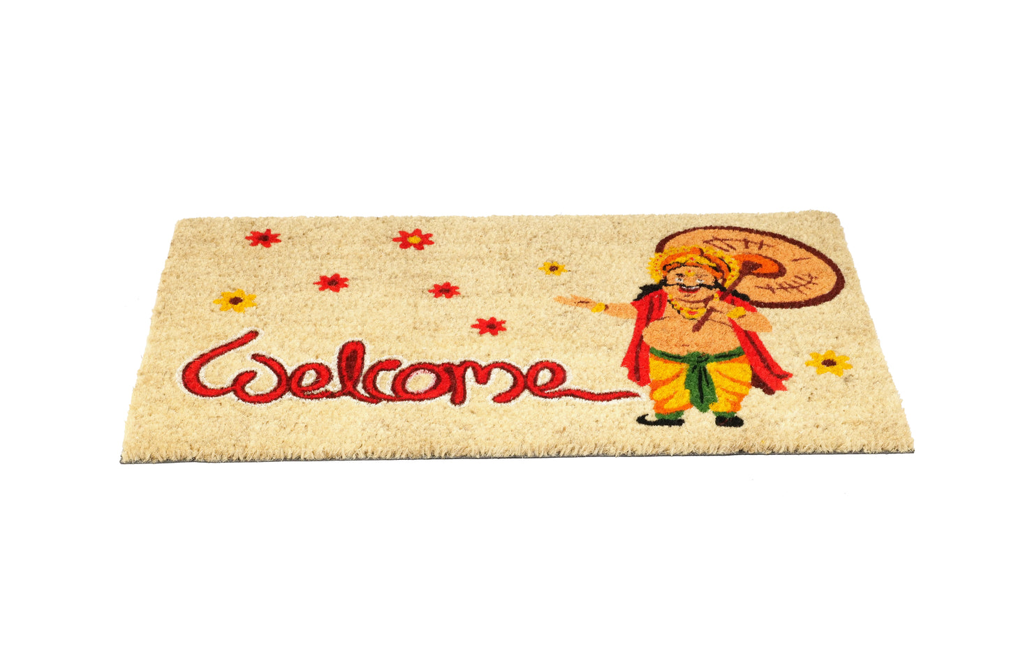 OnlyMat Onam Theme Kerala Coir Doormat with Anti-Slip Backing