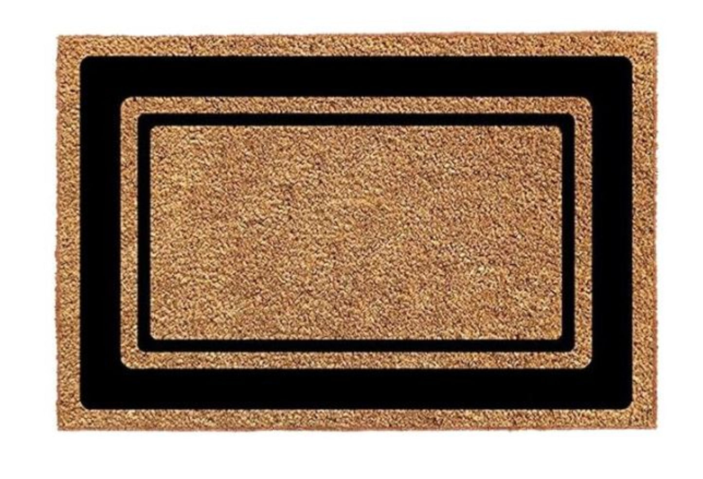 Doormat with black border on a white background