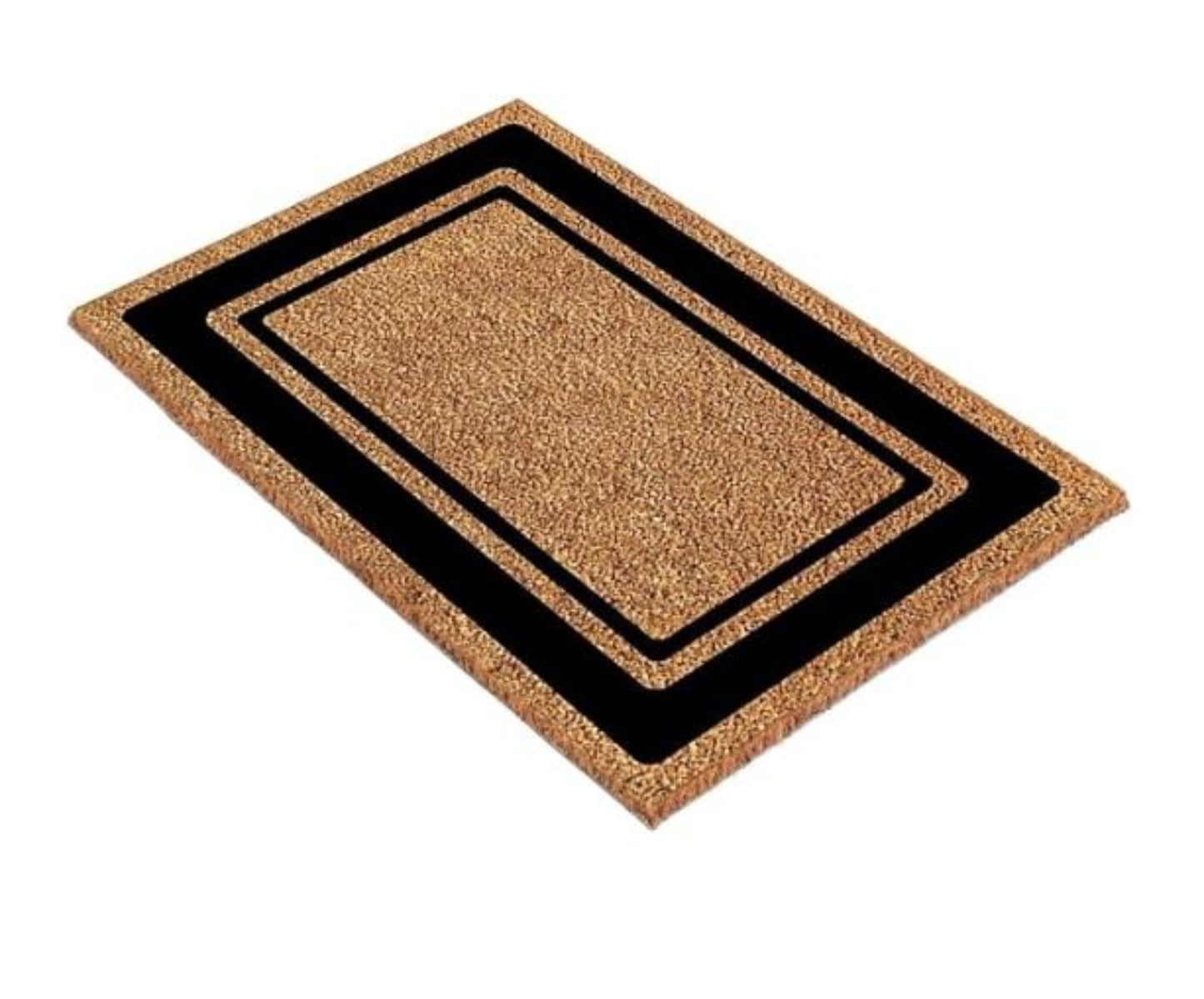 Doormat with black border on a white background