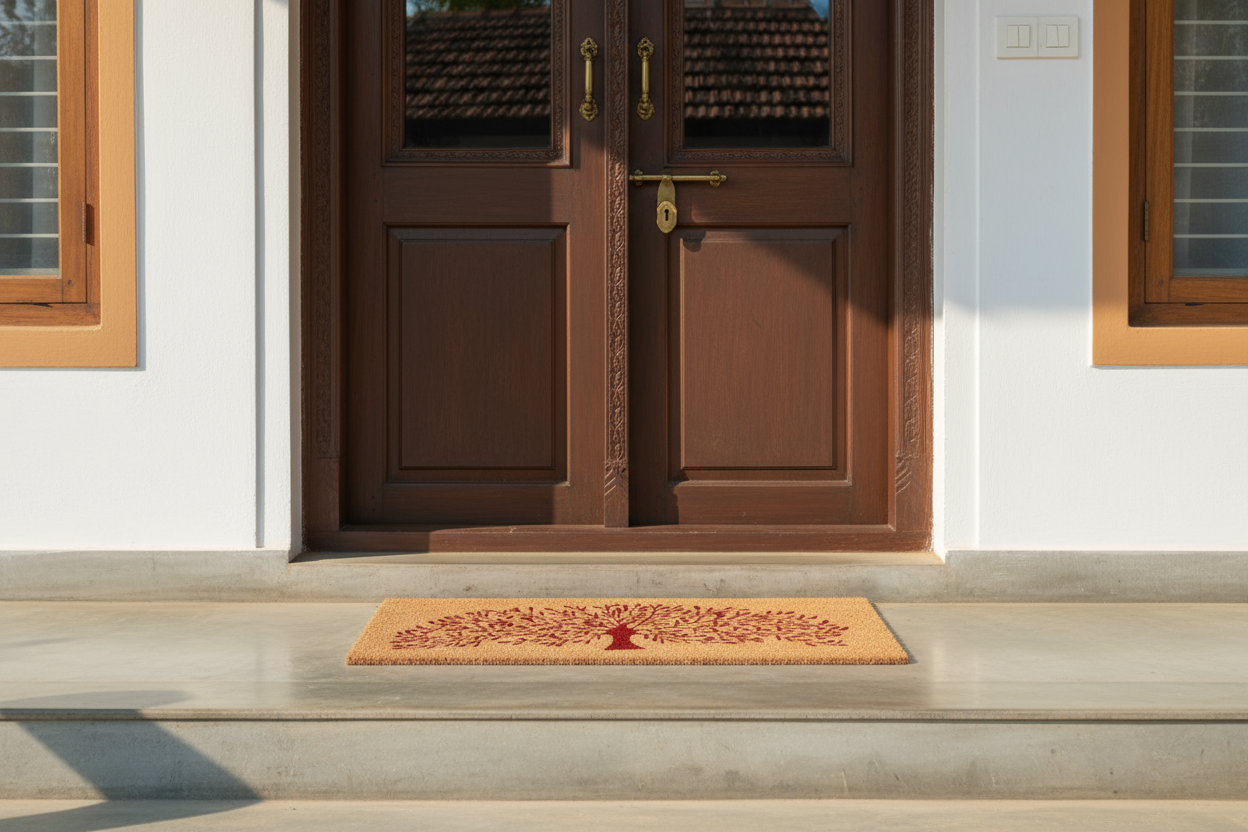 OnlyMat Tree of Life Coir Mat with Anti-Slip Backing