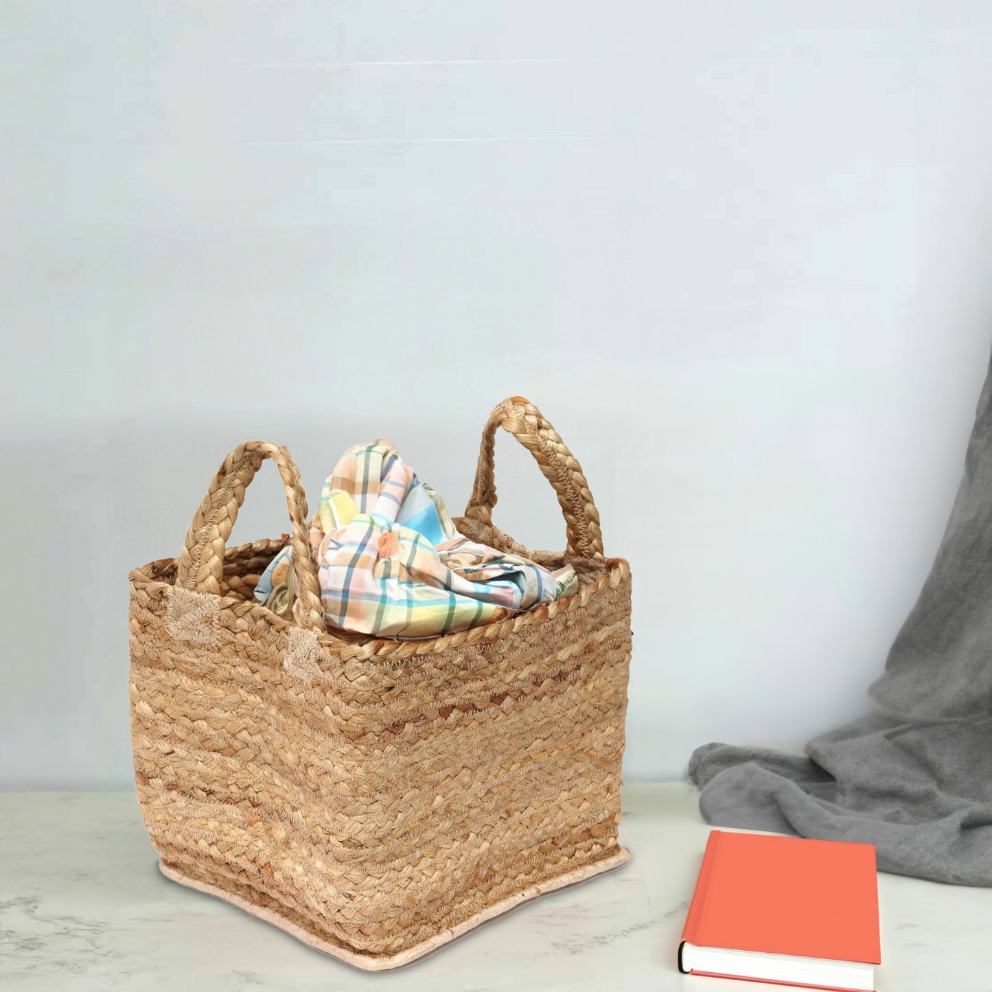 OnlyMat Eco-Friendly  Jute Storage Basket