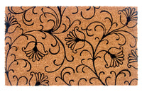 Elegant Floral printed Natural Coir Floor Mat - OnlyMat