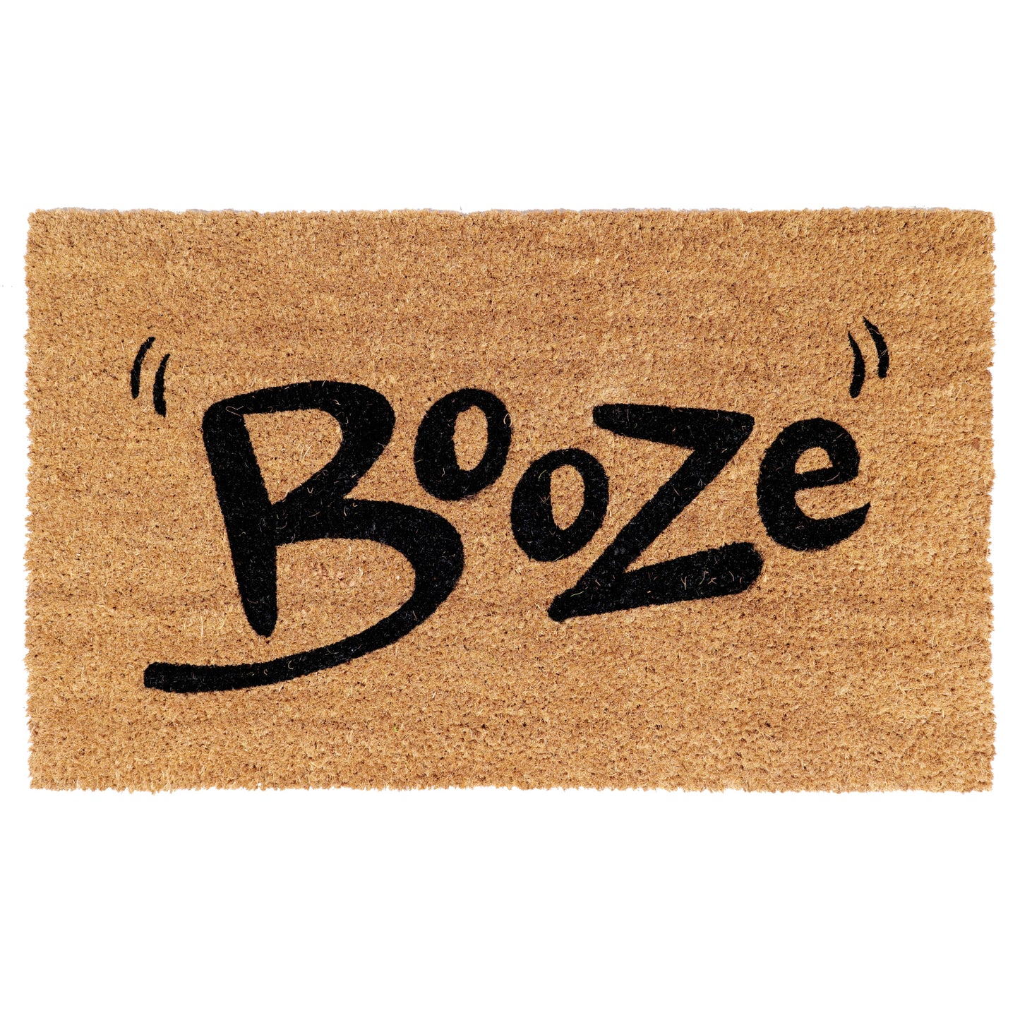 "Booze" Printed Funny Natural Coir Door Mat - OnlyMat