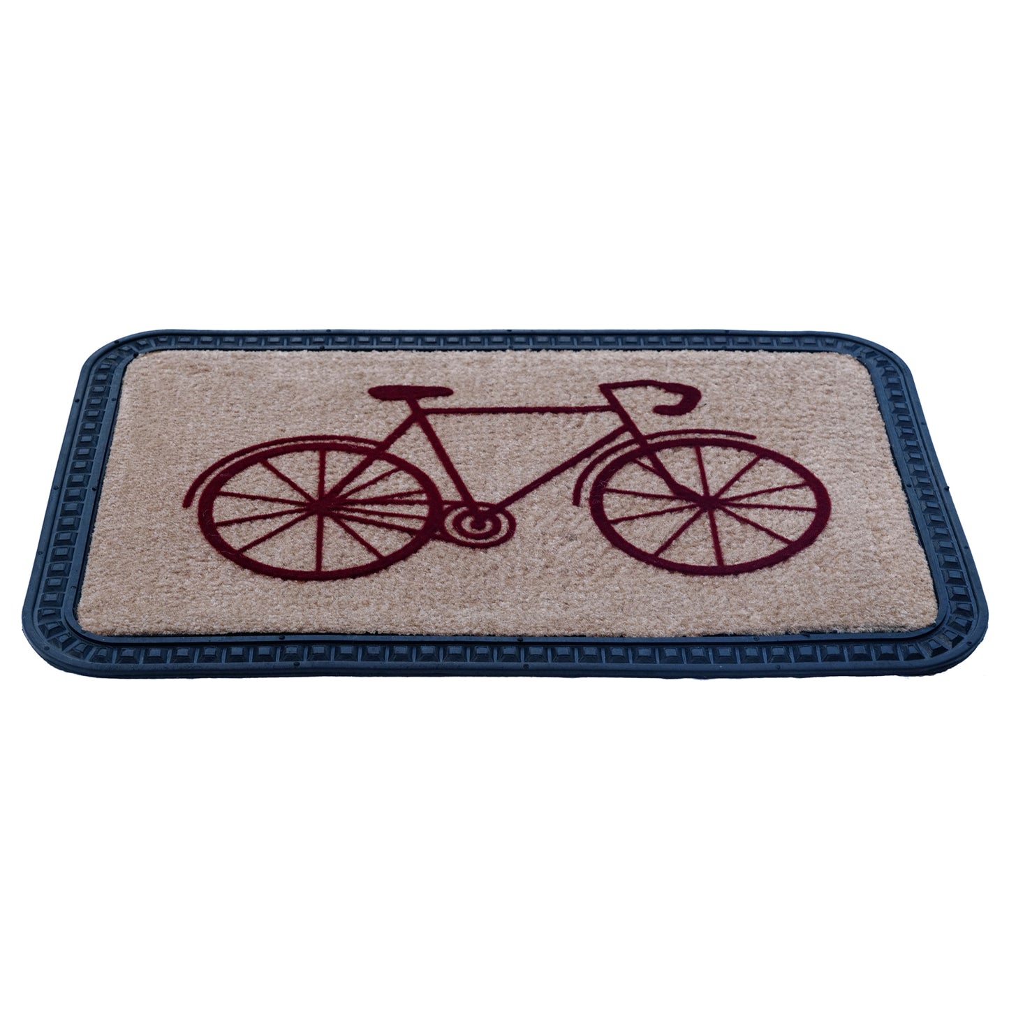 Elegant Cycle Design Soft All-Purpose Mat Home Kitchen Bathroom Door Entrance 40x60x8mm (Beige) - OnlyMat