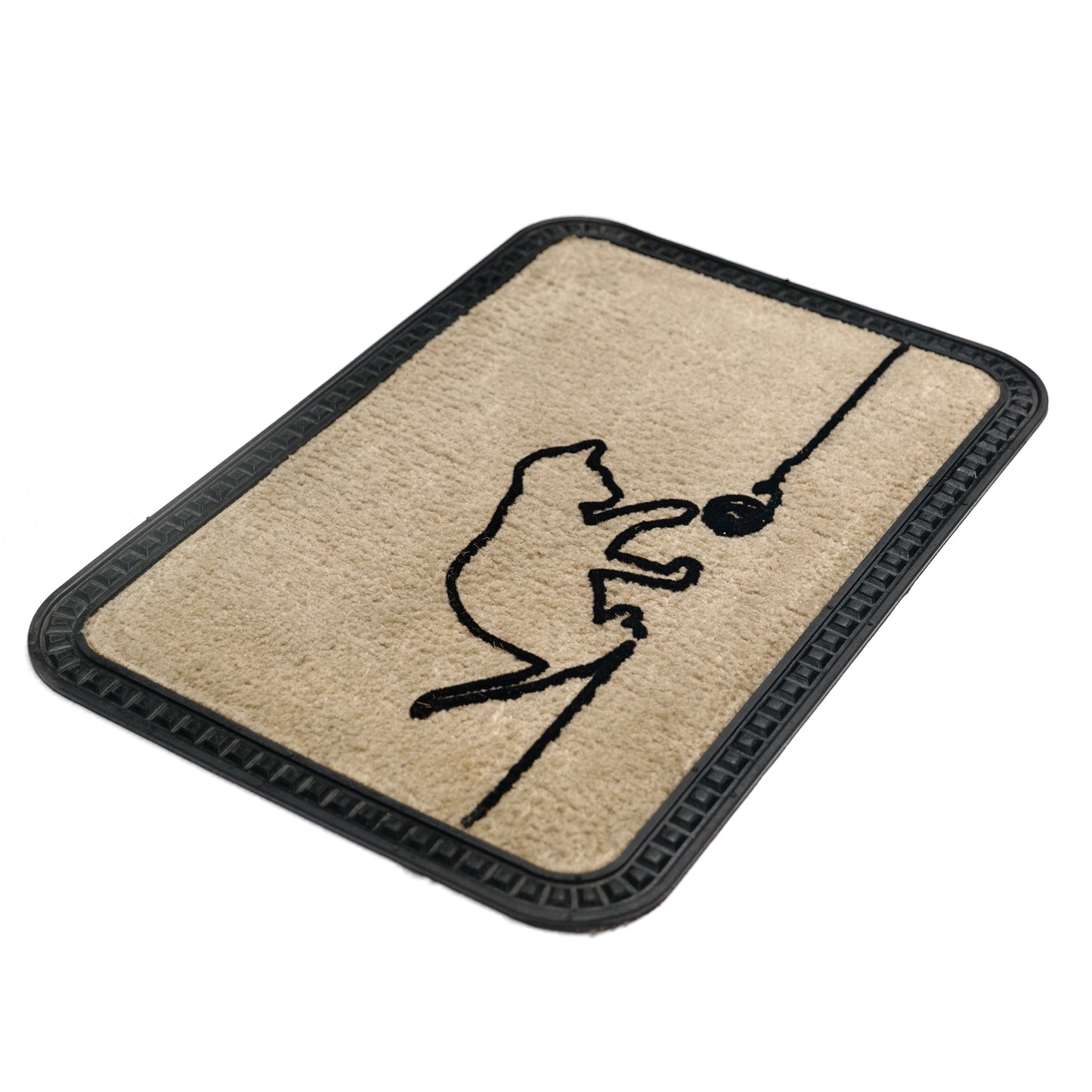 Onlymat Soft Doormat Cat Design (40x60cmx8mm) (Beige) - OnlyMat