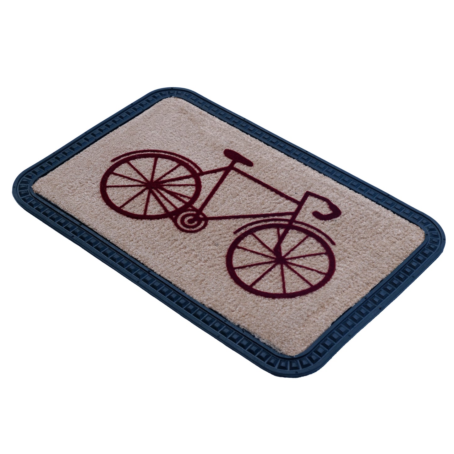Elegant Cycle Design Soft All-Purpose Mat Home Kitchen Bathroom Door Entrance 40x60x8mm (Beige) - OnlyMat