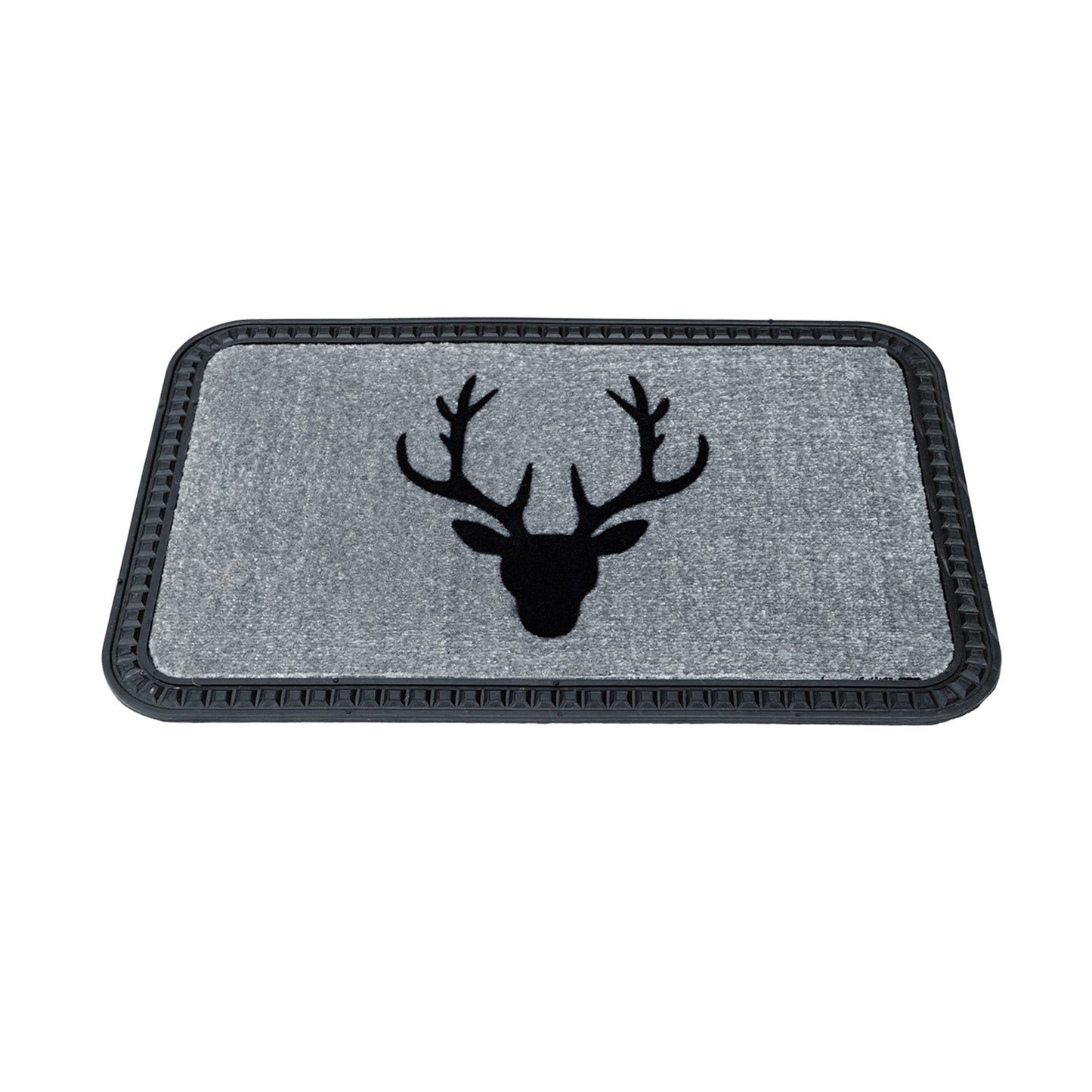Onlymat Reindeer Design Soft All-Purpose Mat Home Kitchen Bathroom Door Entrance 40x60x8mm (Grey) - OnlyMat