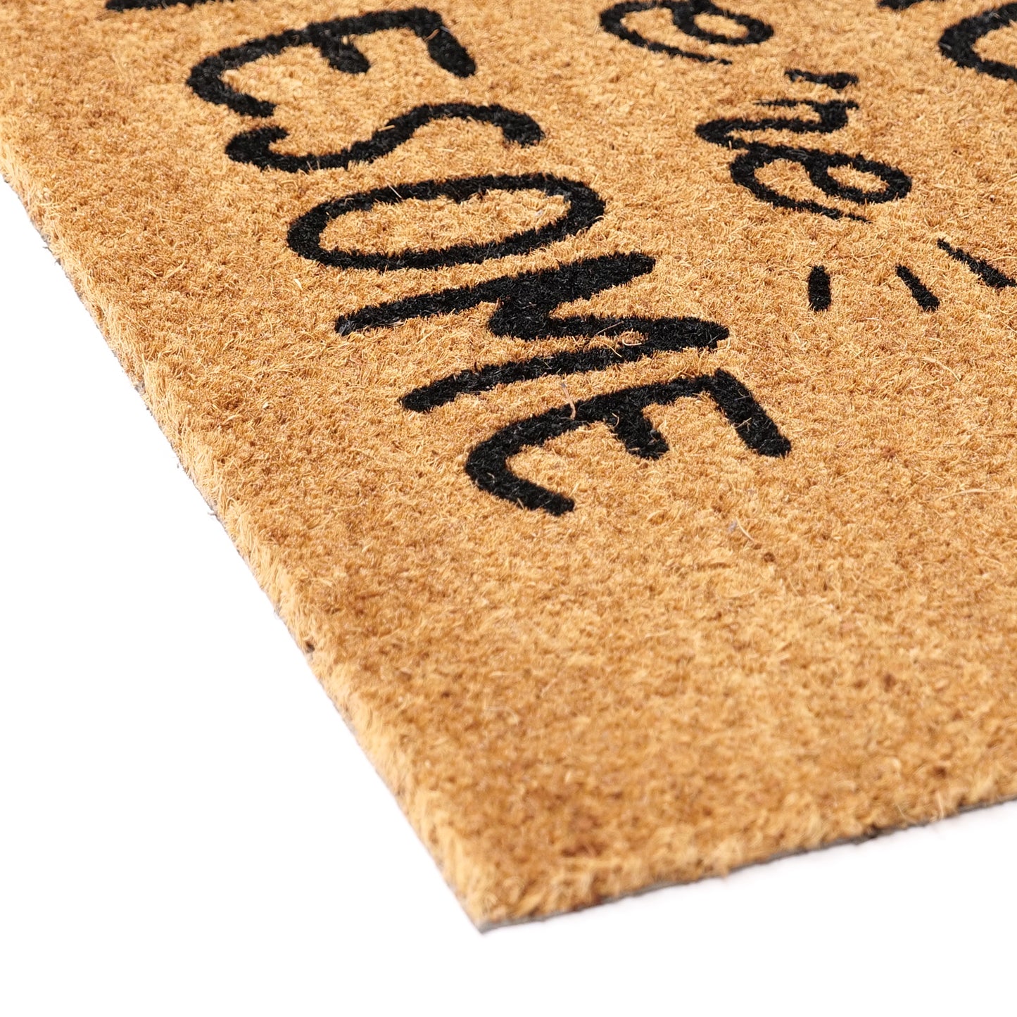 Come In, We're Awesome Printed Natural Coir Door Mat