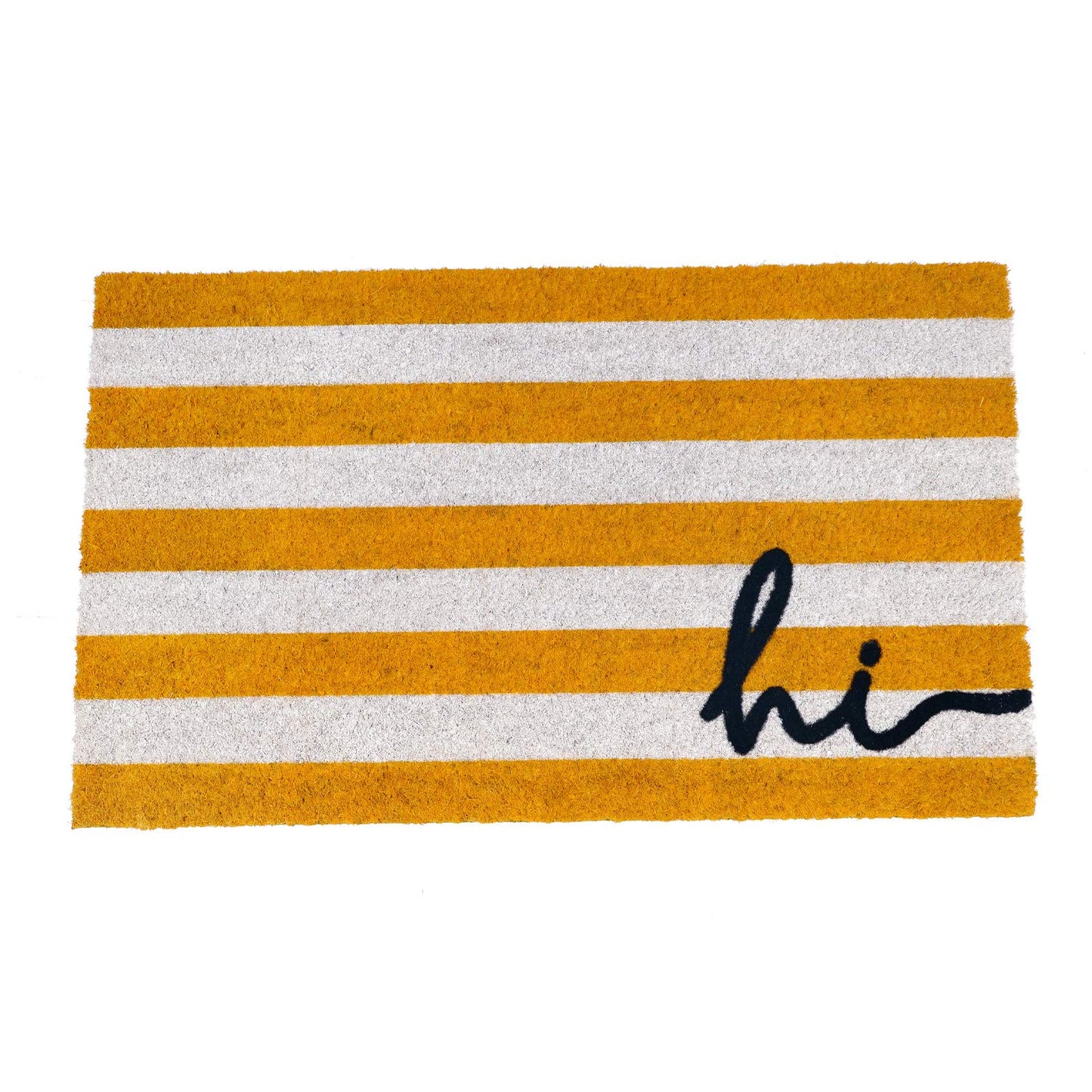 "Hii" Printed Colourful Natural Coir Entrance Mat - OnlyMat