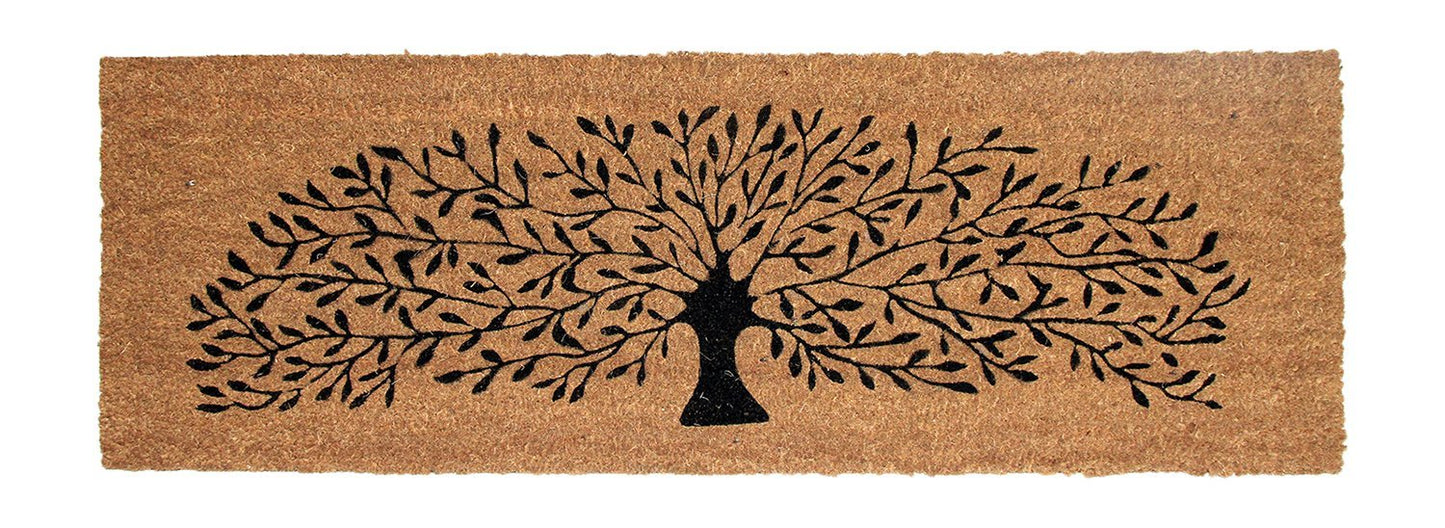Tree Printed Natural Coir Doormat - OnlyMat