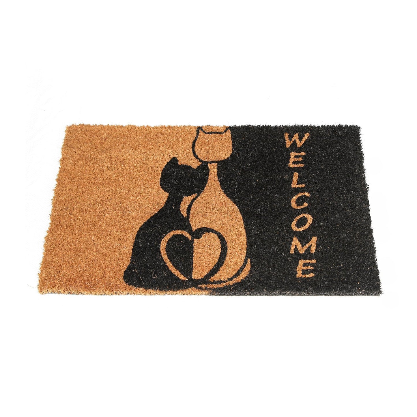 Cat Printed Natural Coir Elegant Door Mat - OnlyMat