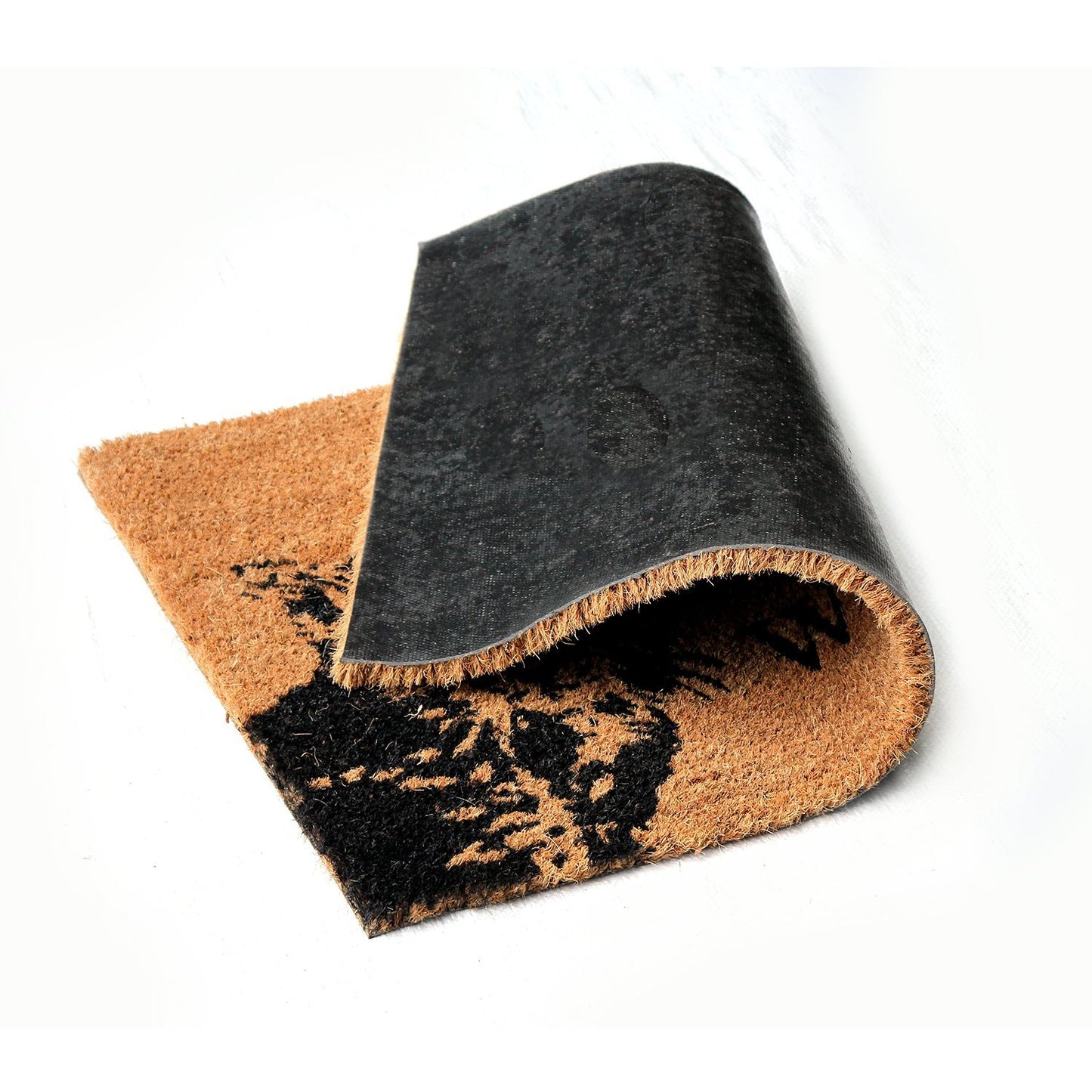 Cat printed Elegant Natural Coir Doormat - OnlyMat