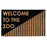 Elegant Black & Brown "Welcome to The Zoo" printed Funny Natural Coir Floor Mat - OnlyMat