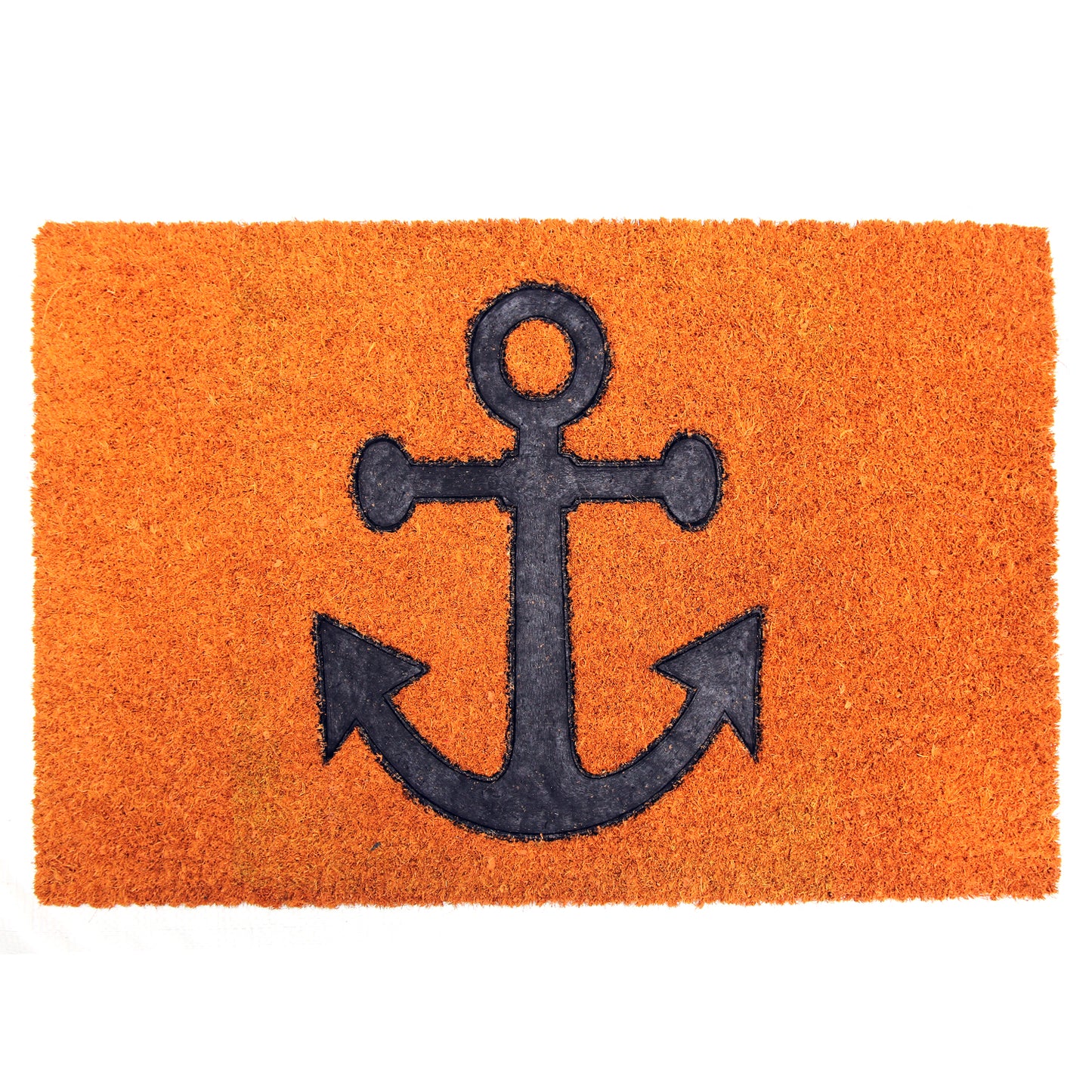 Pressed Anchor Design Natural Coir Doormat PVCIMP 00009 - OnlyMat