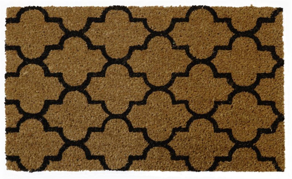 Onlymat Natural Coir Doormat (Waves Print) - OnlyMat
