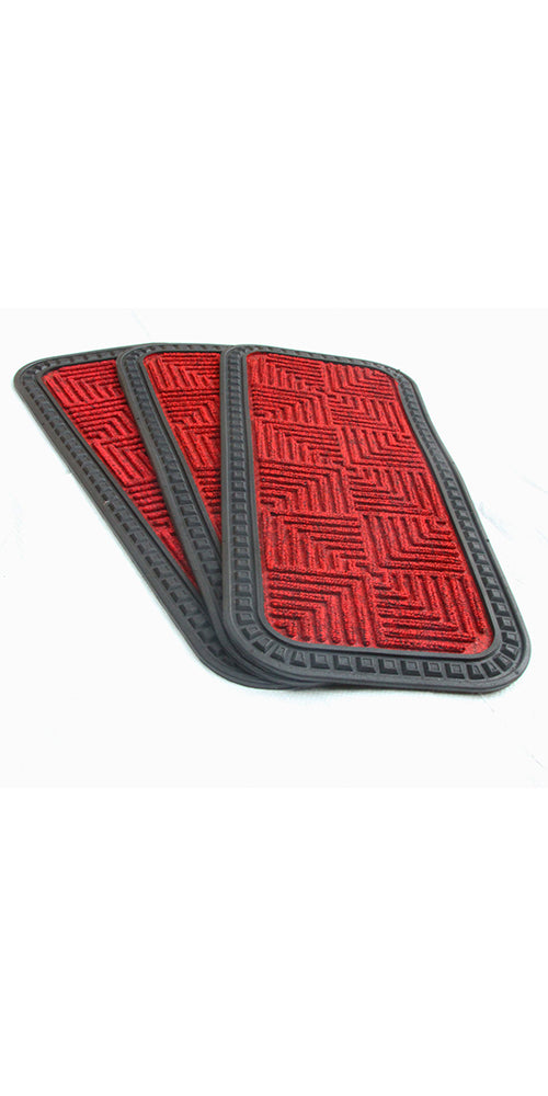 Stylish Red Anti-Slip Step and Stair Mats with Two Sided Glue Backing - OnlyMat