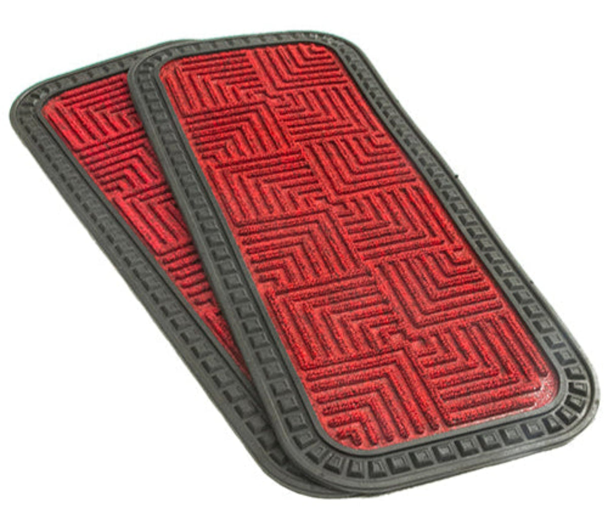 Stylish Red Anti-Slip Step and Stair Mats with Two Sided Glue Backing - OnlyMat