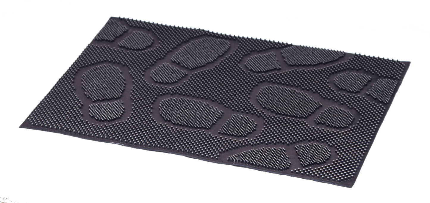 Lightweight Black Rubber Pin Foot Mark Design Floor Mat - OnlyMat