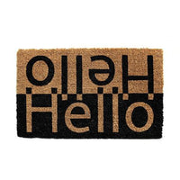 Bidirectional "Hello" Printed Natural Coir Door Mat - OnlyMat