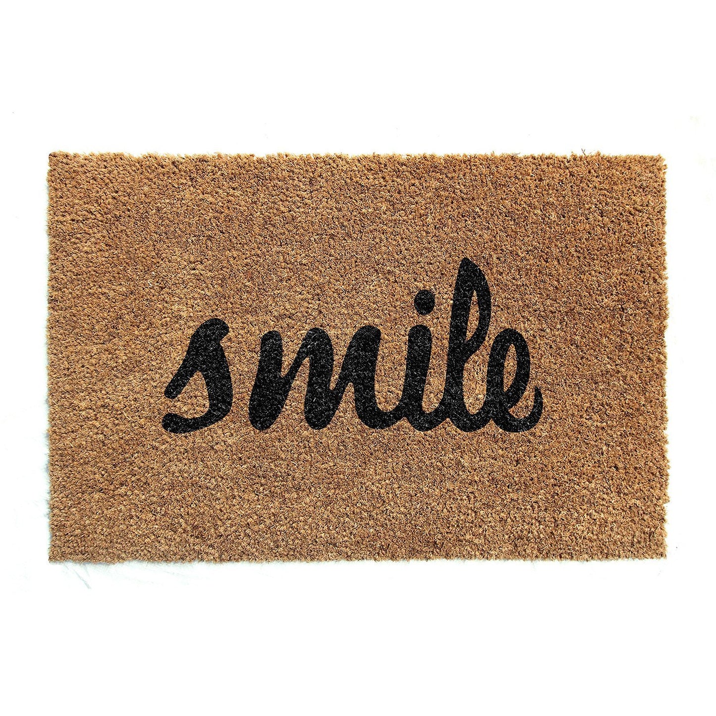 "Smile" Printed Natural Coir Floor mat - OnlyMat