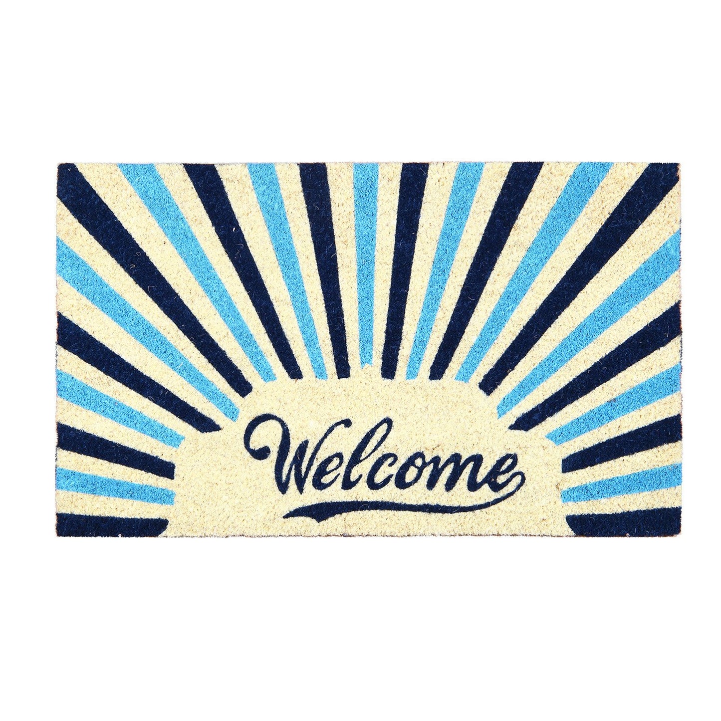 Retro "Welcome" Printed Natural Coir Entrance Mat - OnlyMat