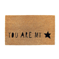 Elegant "You are My Star" Printed Natural Coir Floor Mat - OnlyMat