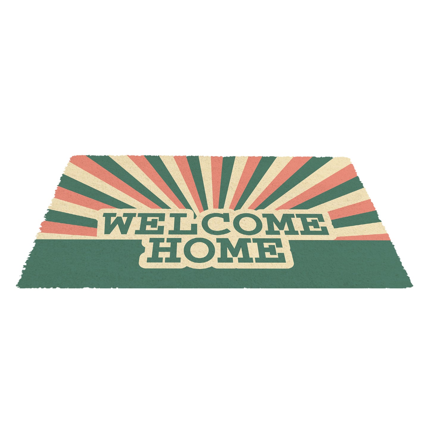 "Welcome Home" Printed Colourful Natural Coir Floor Mat - OnlyMat
