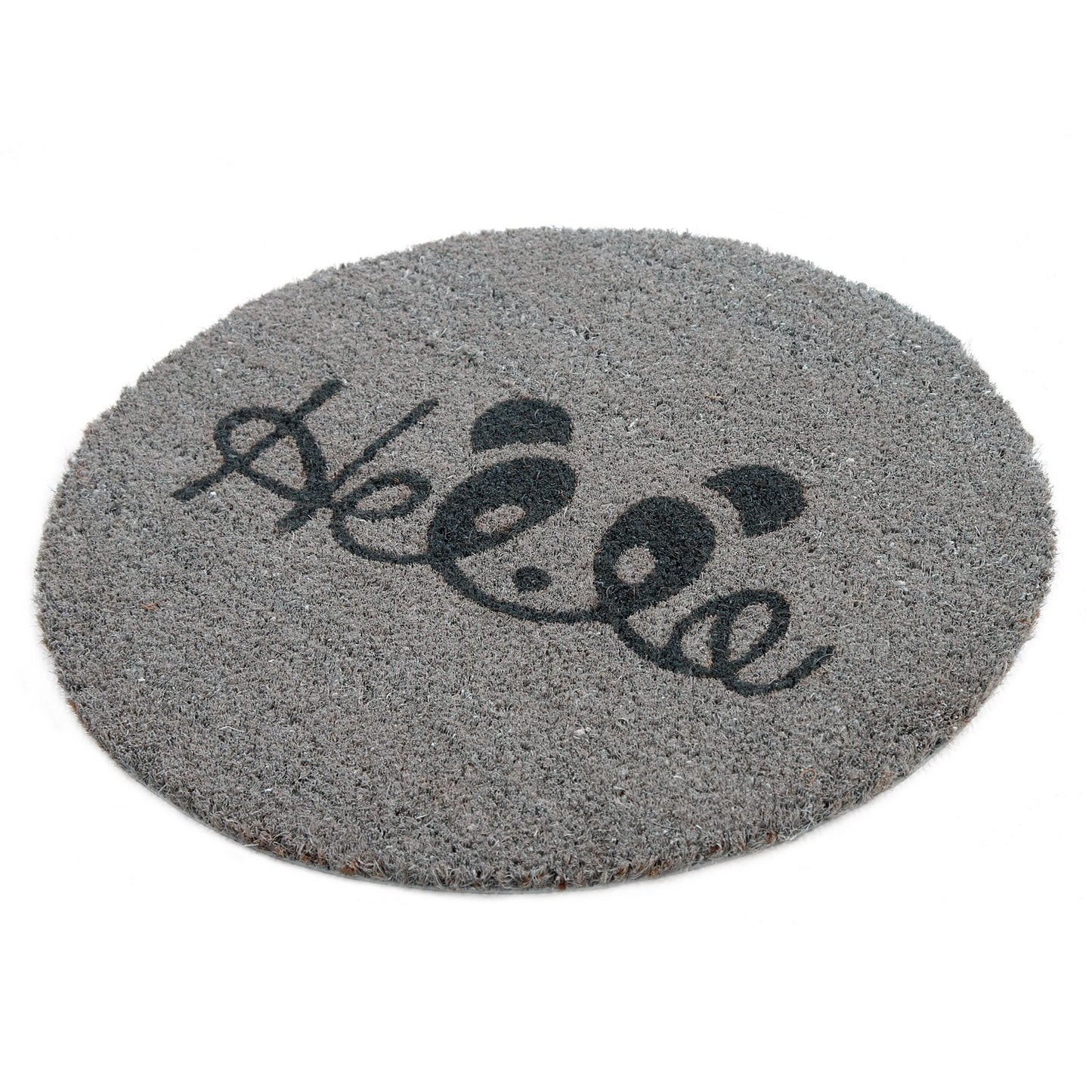Onlymat Quotes  Printed Natural Coir  Shape mat-Grey - OnlyMat