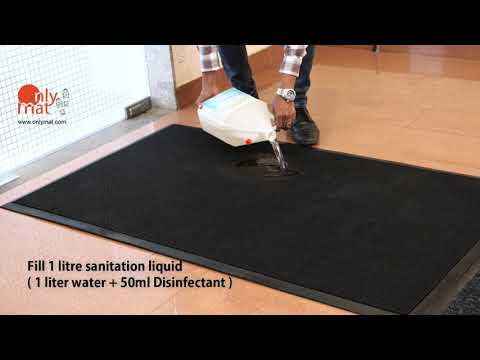 OnlyMat Sanitize Mat COMBO - 2 Mats - Building, Hotels, Office and Hospital Entrance - Indoor / Outdoor, Waterproof