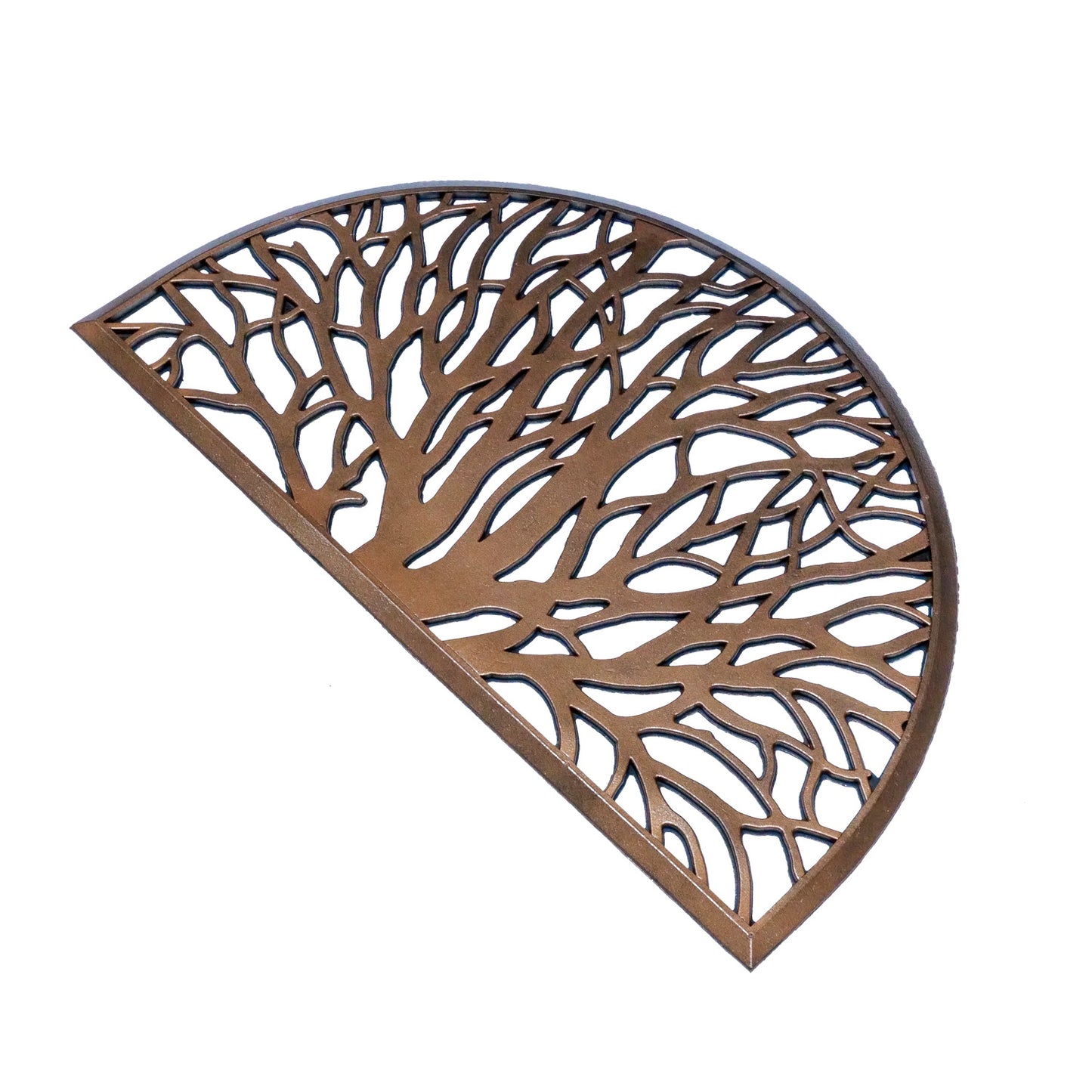OnlyMat Elegant Bronze Oval Shape Rubber Tree Mat