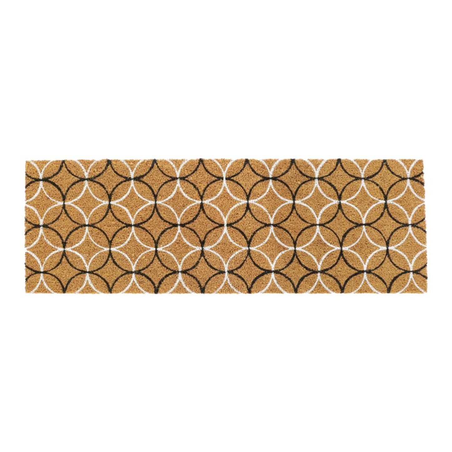 Doormat with geometric pattern on a white background