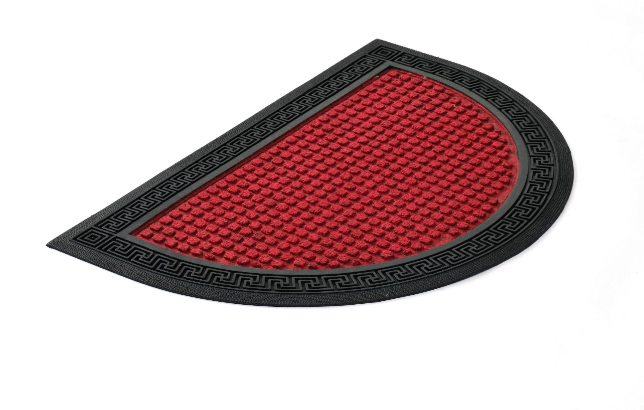 OnlyMat Halfmoon Red QuickDry Anti Slip and Anti Fade Soft Bath Mat