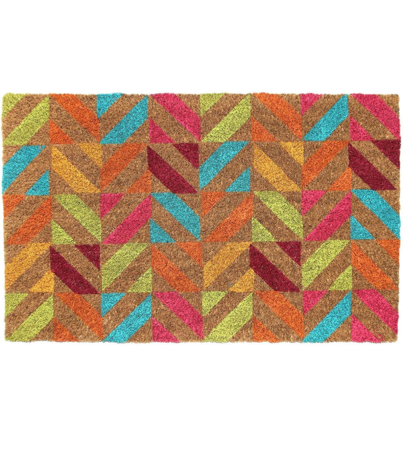 Colourful Pattern -  Printed Natural Coir Doormat - Entrance Mat