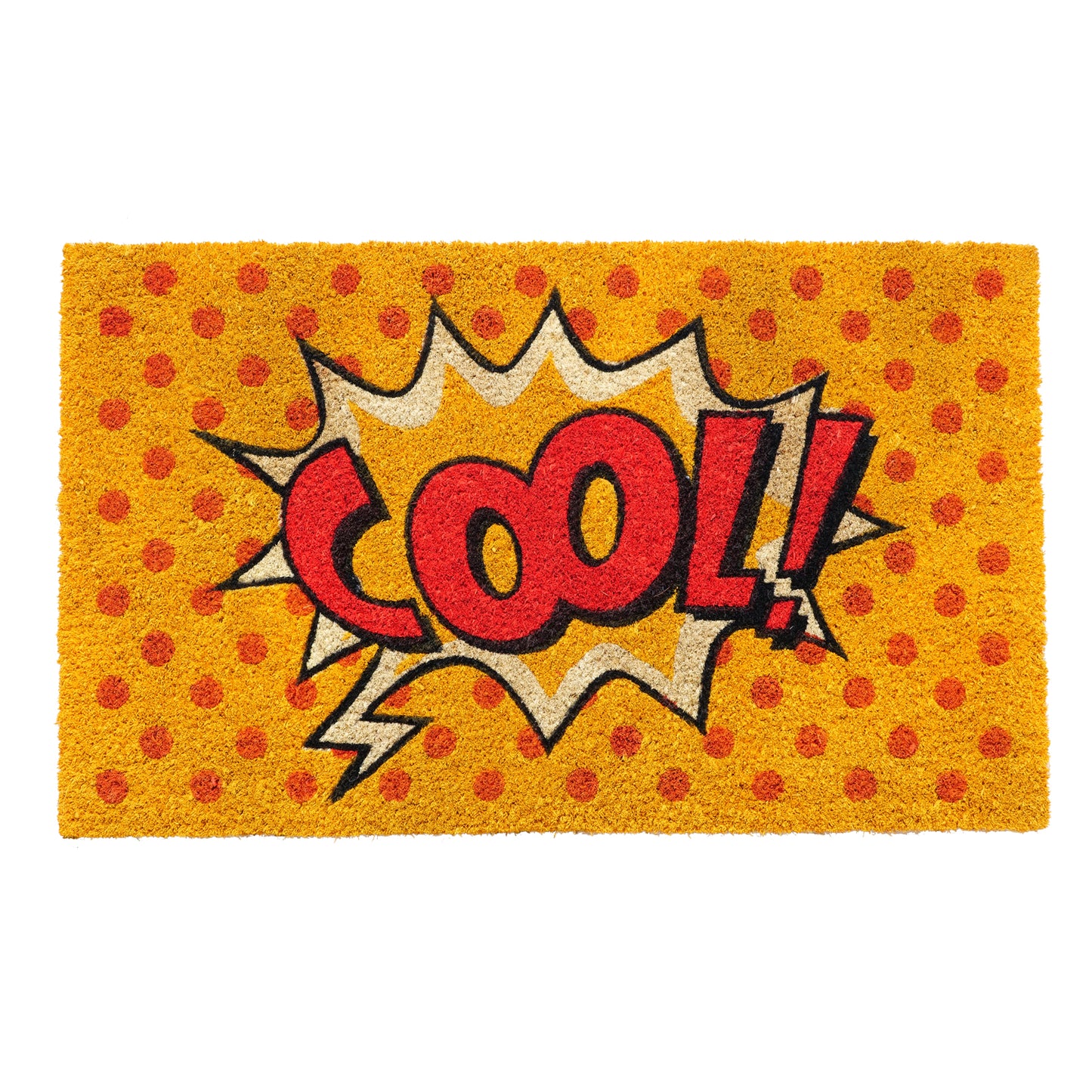OnlyMat COOL Pop Art Fun Design Printed Natural Coir Door Mat