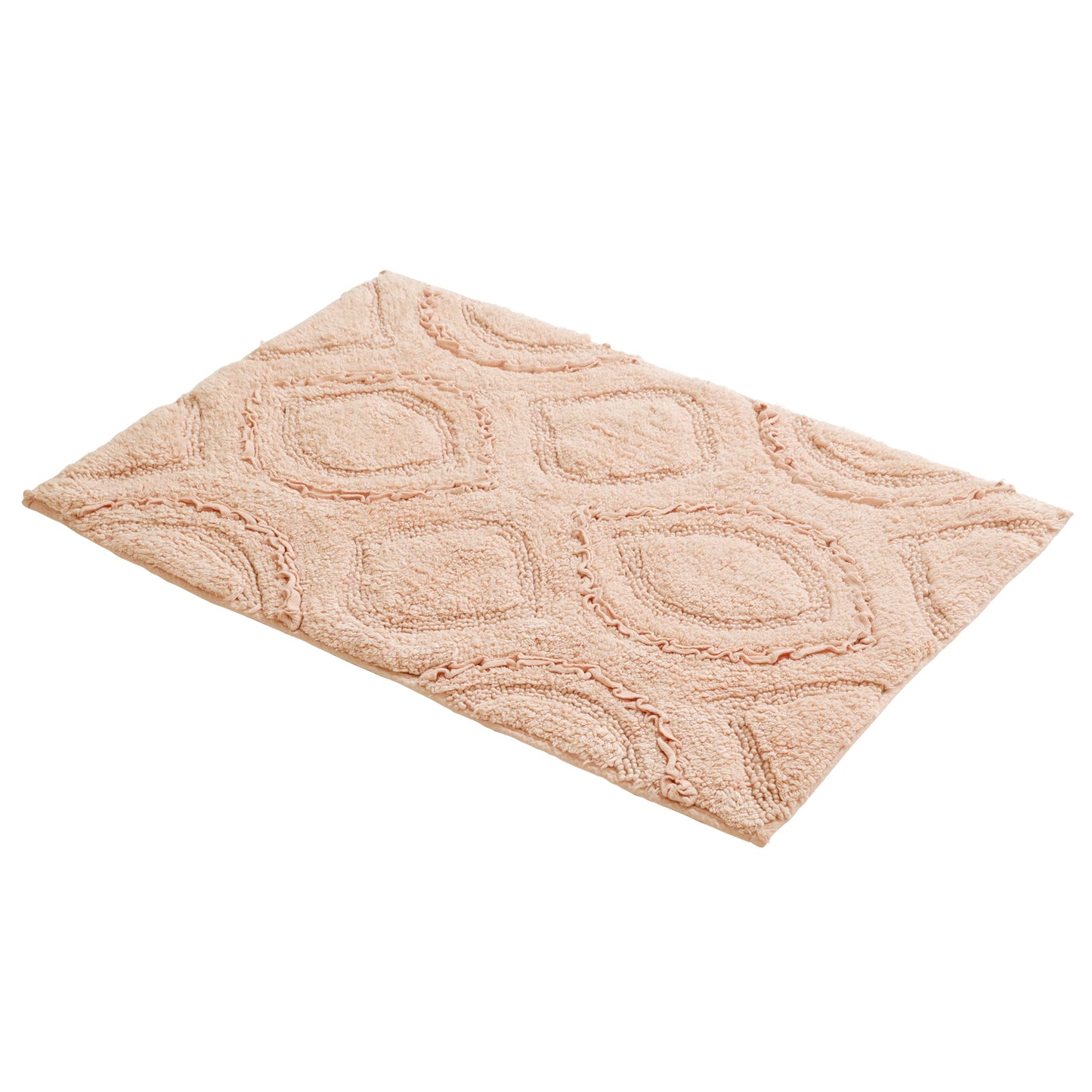 Peach colour Woven Cotton Quickdry Anti-Slip Bath Mat