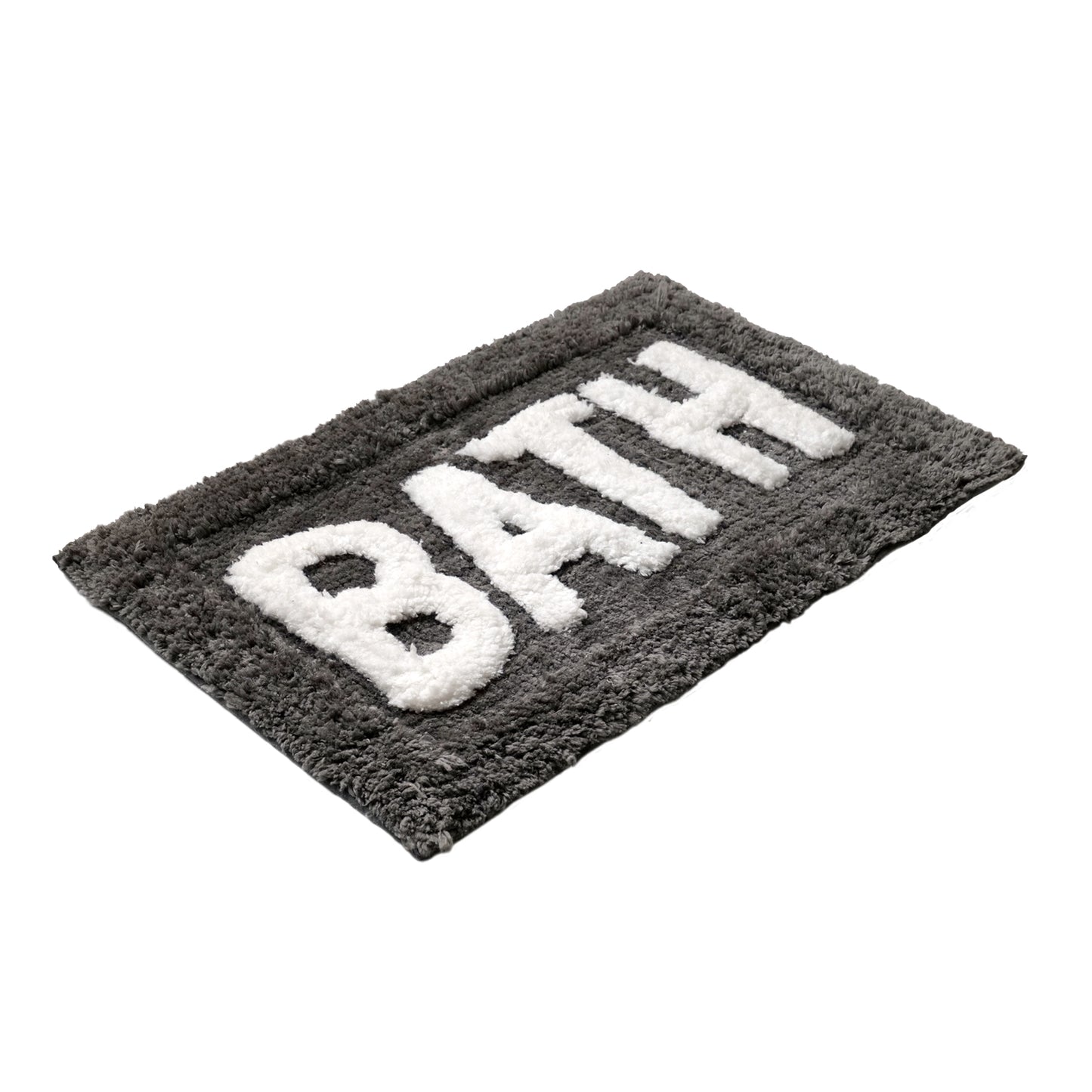 OnlyMat Woven Cotton Quickdry BATH Mat (50cmx80cmx8mm) (Grey)