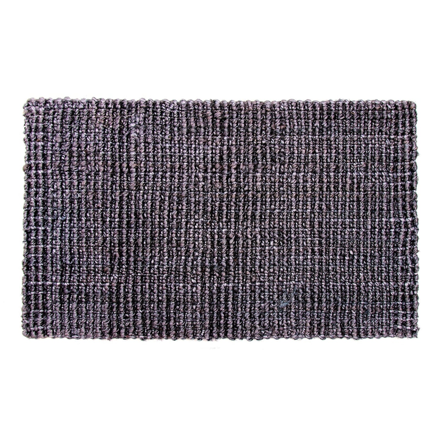 Textured gray doormat on a white background