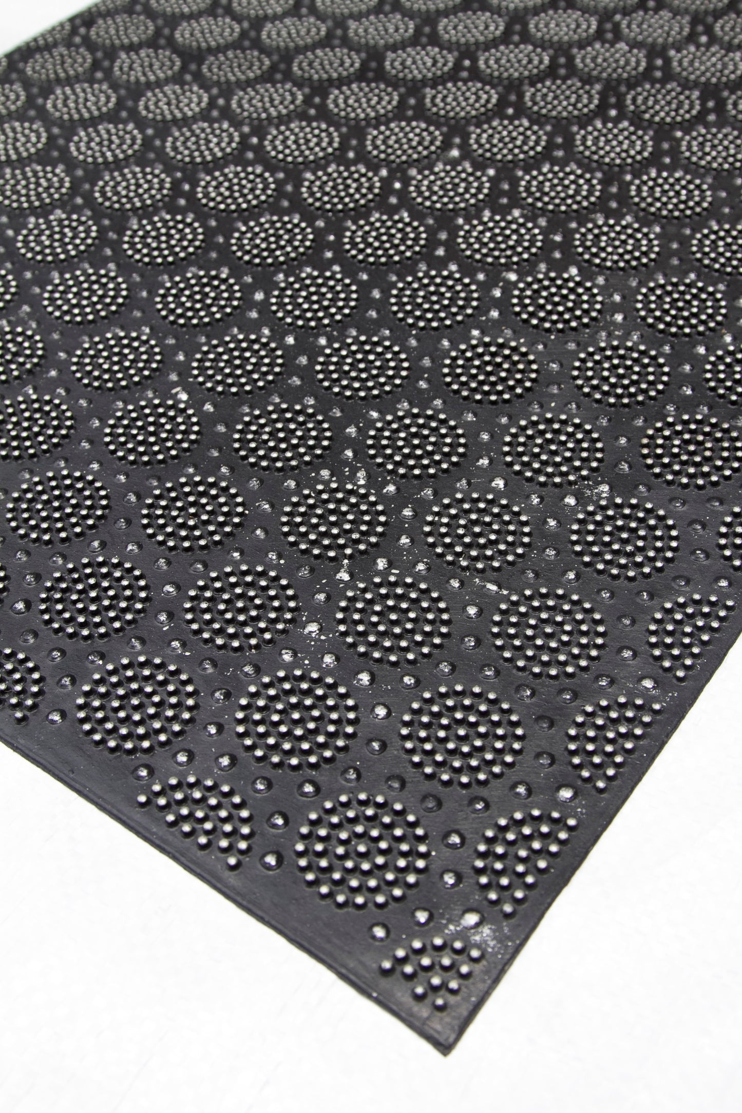 Lightweight Black Rubber Pin Mat with Round Designer Pattern - OnlyMat