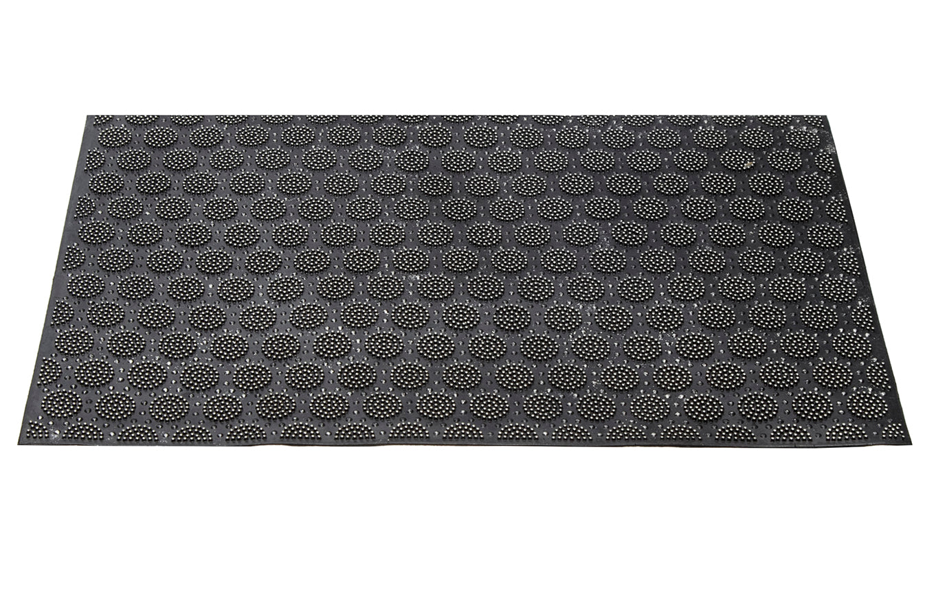 Lightweight Black Rubber Pin Mat with Round Designer Pattern - OnlyMat