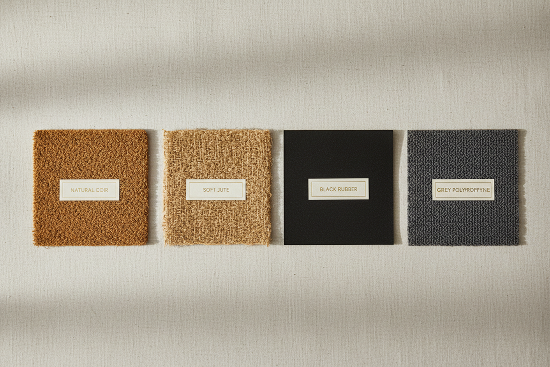 Mat Material Guide: Coir, Jute, Rubber, Coco Rubber & PP — Which Is Right for You?