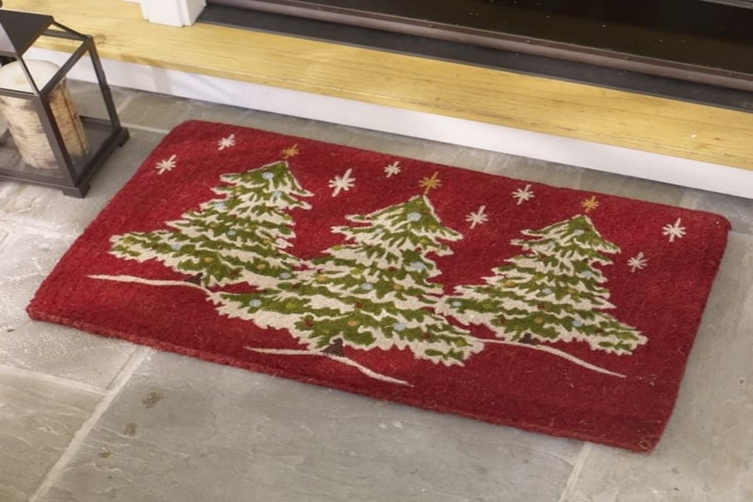 Festive Christmas coir doormats for home entrance by OnlyMat
