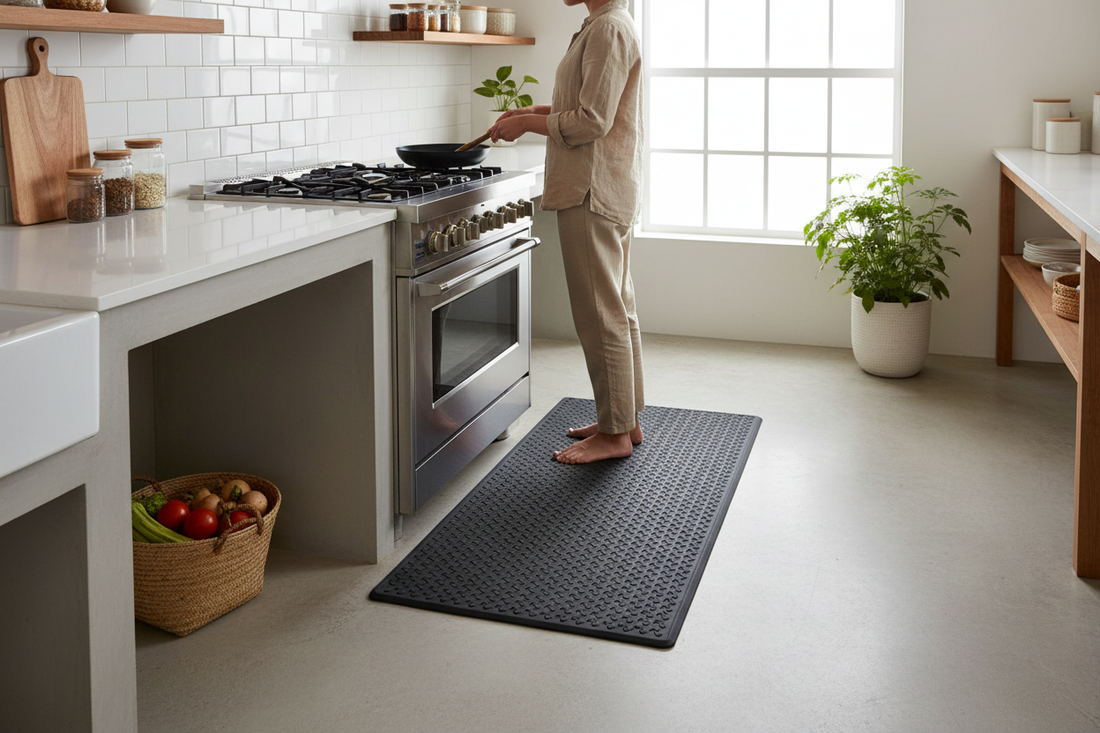 Anti-slip rubber kitchen mat for busy Indian households