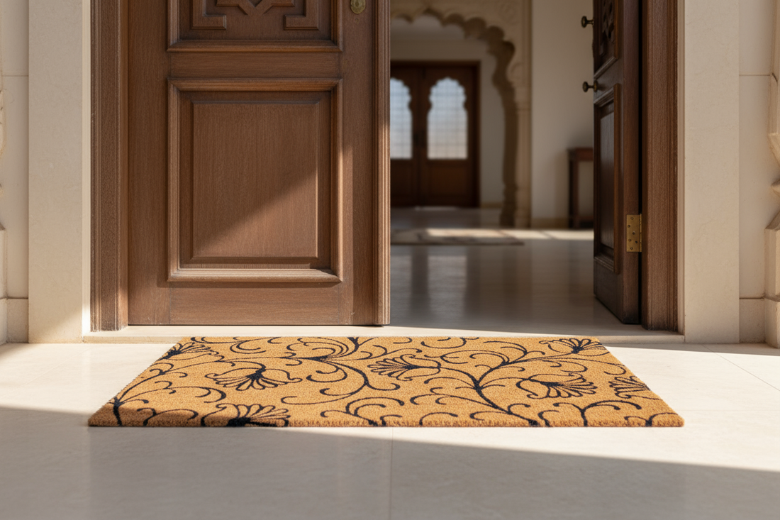 
                      
                        OnlyMat Elegant Scroll & Vine Coir Doormat with Anti-Slip Backing
                      
                    