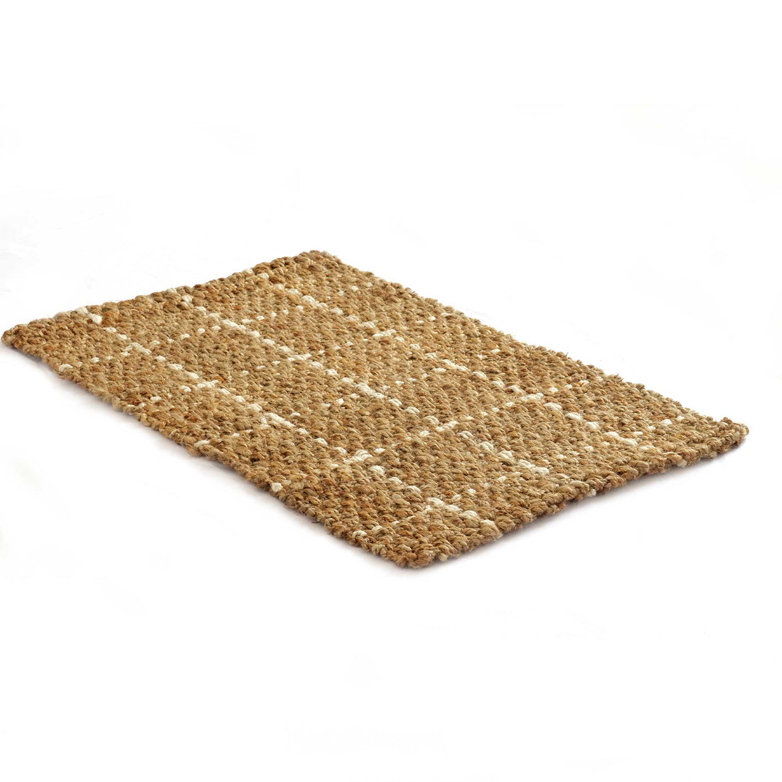 OnlyMat Luxe Plaid Chequered Weave Natural Jute Rug