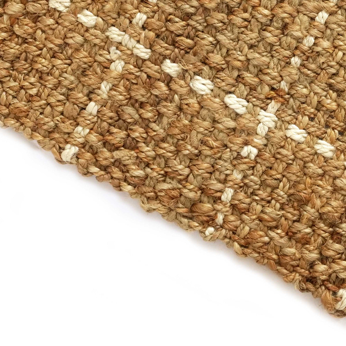 Plaid Luxe Rug - Chequered Weave - 100% Natural Jute
