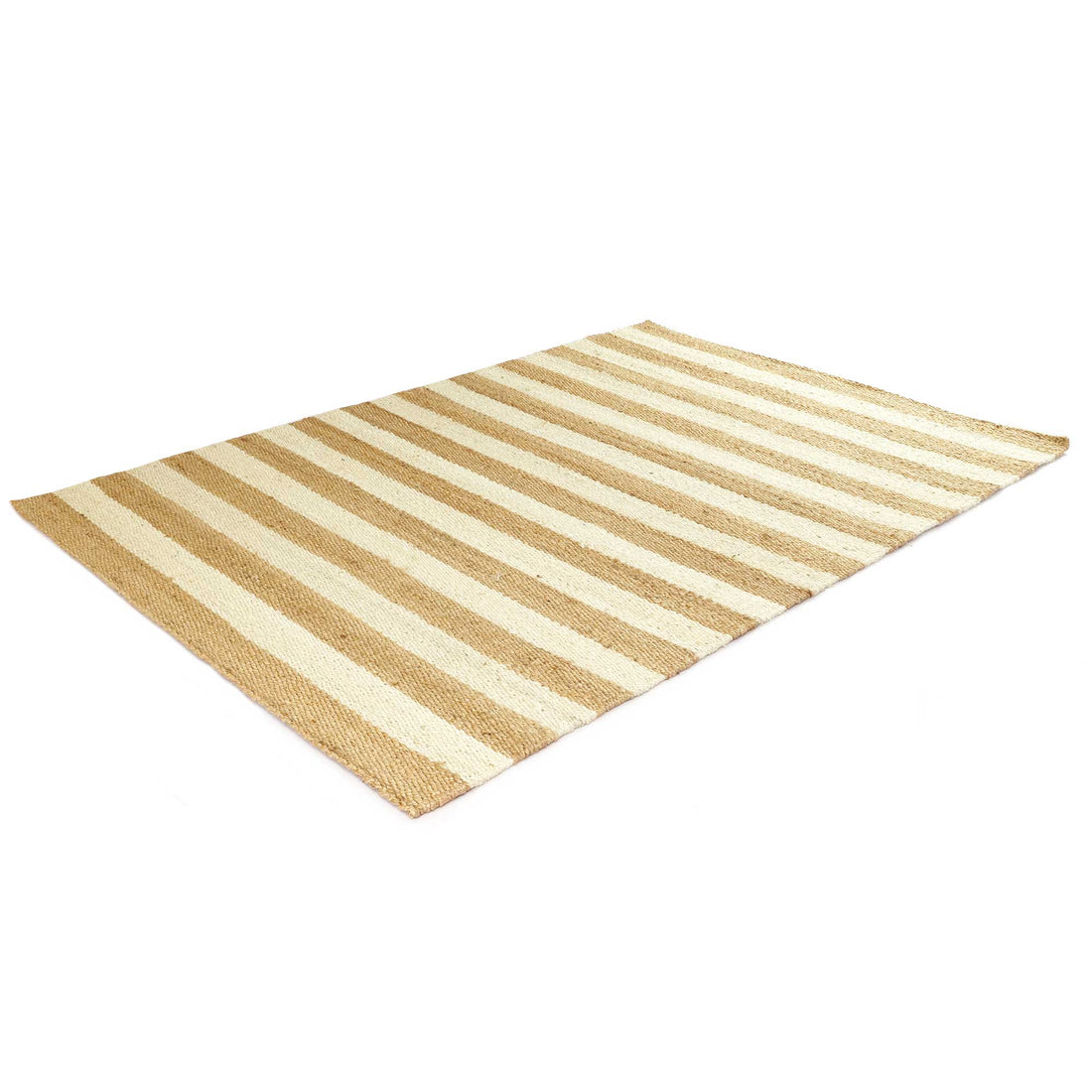 OnlyMat Luxe Artisan Handwoven Stripes Jute Rug